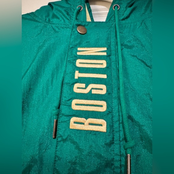 Mitchell & Ness Boston Celtics Anorak Jacket Vintage Logo Green Size XL EUC - Picture 8 of 12
